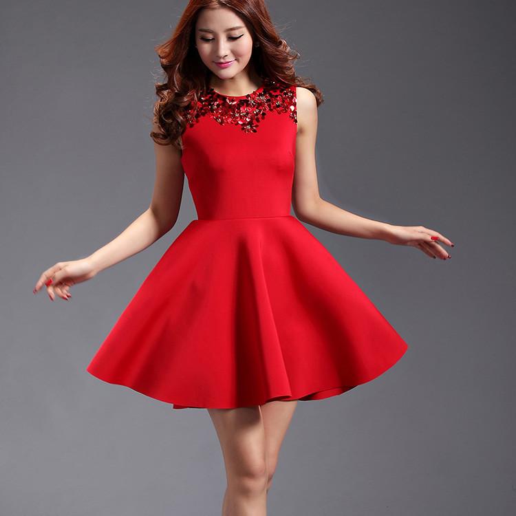 Squins A-line Skater Pleat Mini Prom Dress – May Your Fashion