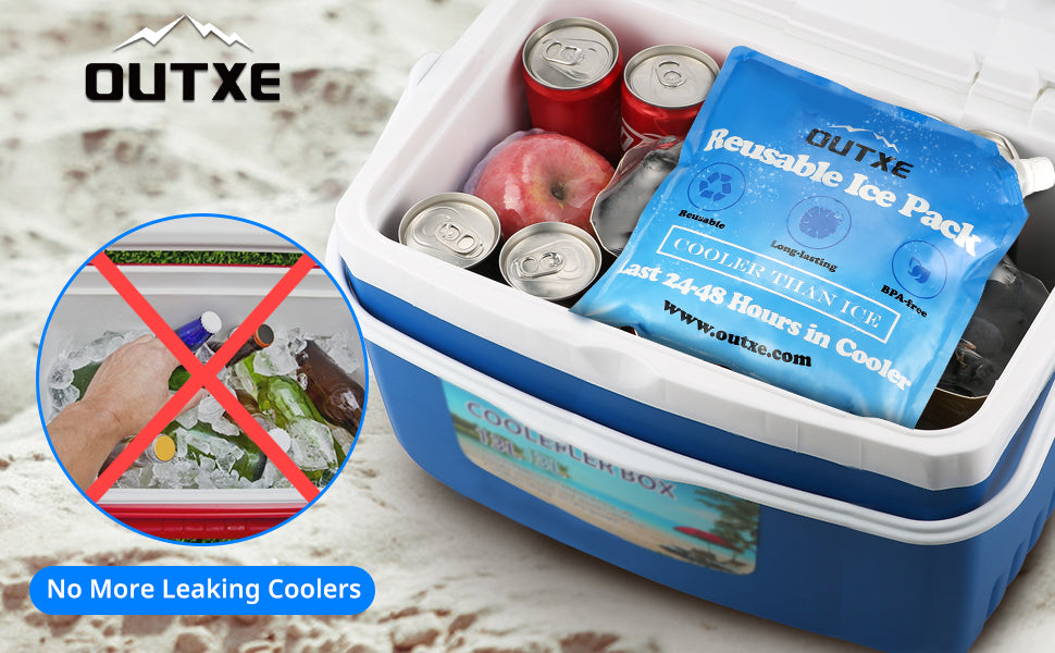 OUTXE Ice Pack for Lunch Box Reusable Thin Freezer Pack Long-Lasting Cool  Pack