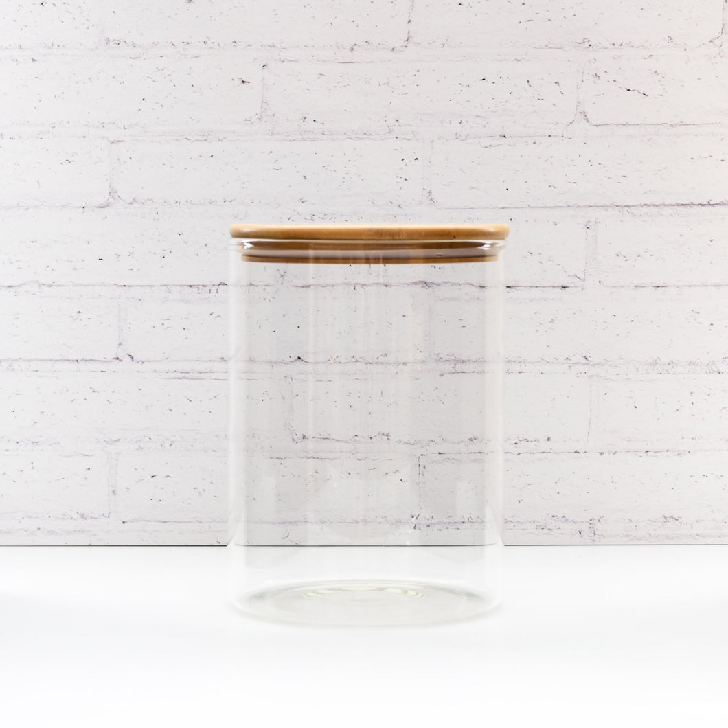 2 Litre Pld Glass Canister Jar With Natural Bamboo Lid Pretty Little Designs Pty Ltd