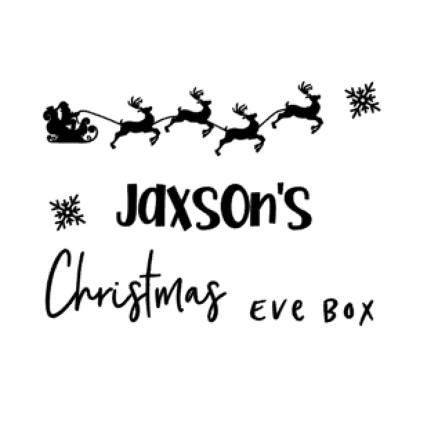 Download Personalised Christmas Eve Box Crate Decal