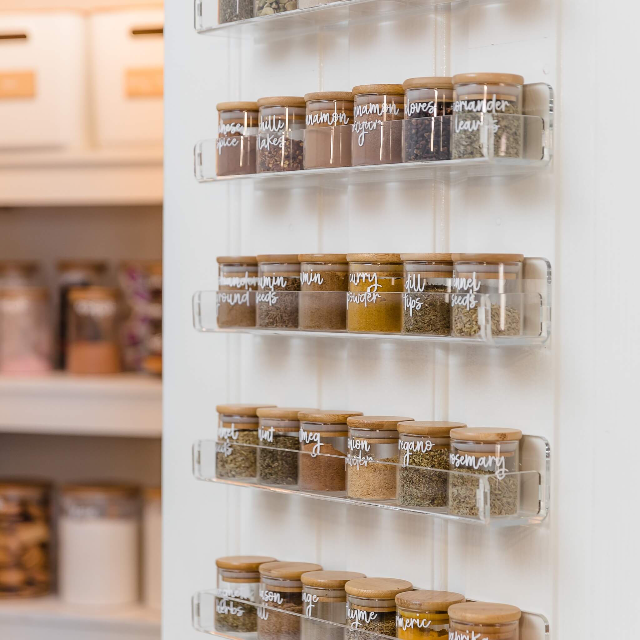 Kitchen Storage Bottles Spice Rack Self-adhesive Wall-mounted Under-Shelf  Season