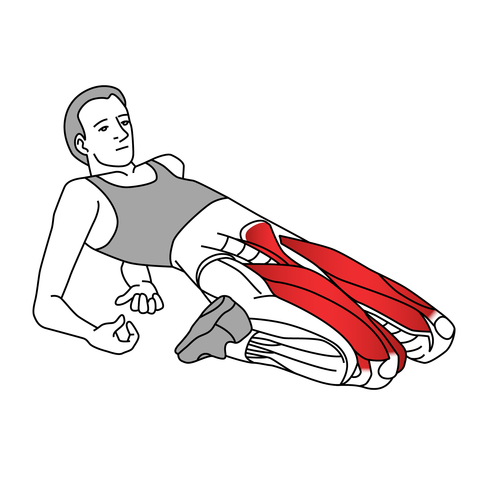 reclining double leg lean