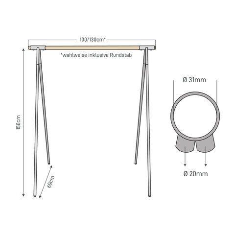 Technical drawing clothes rack Gard