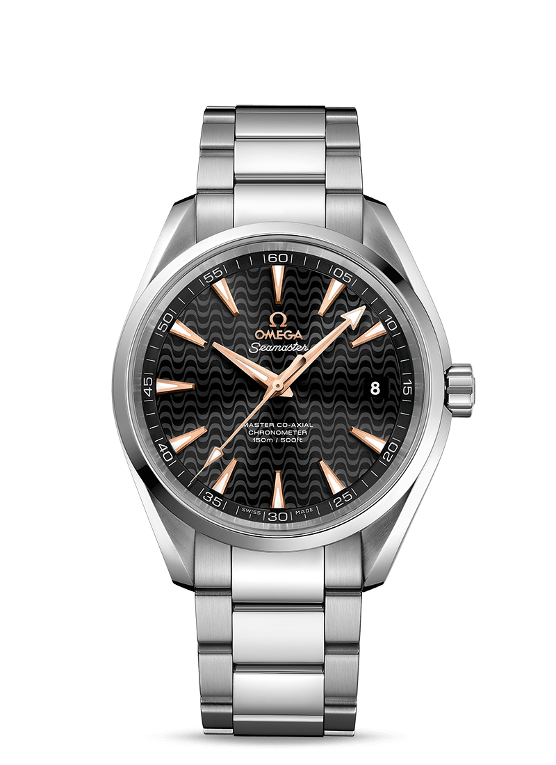 omega seamaster black wave dial