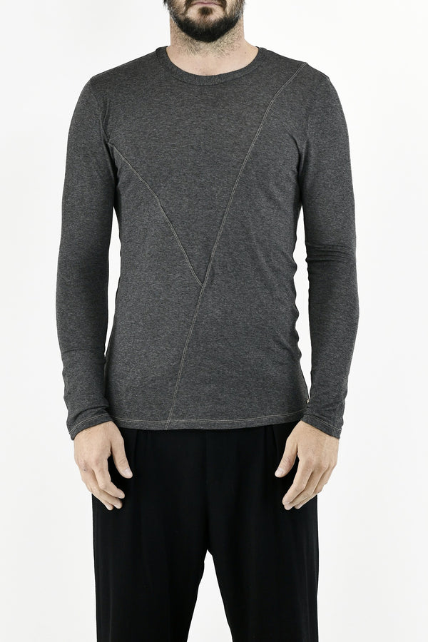 Menswear Charcoal Stitchline T ZG5569