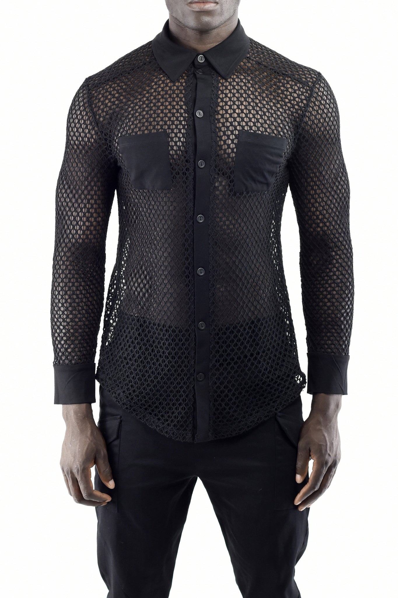 Mens Mesh Shirt with Pockets ZG5483 – ZEITGEIST