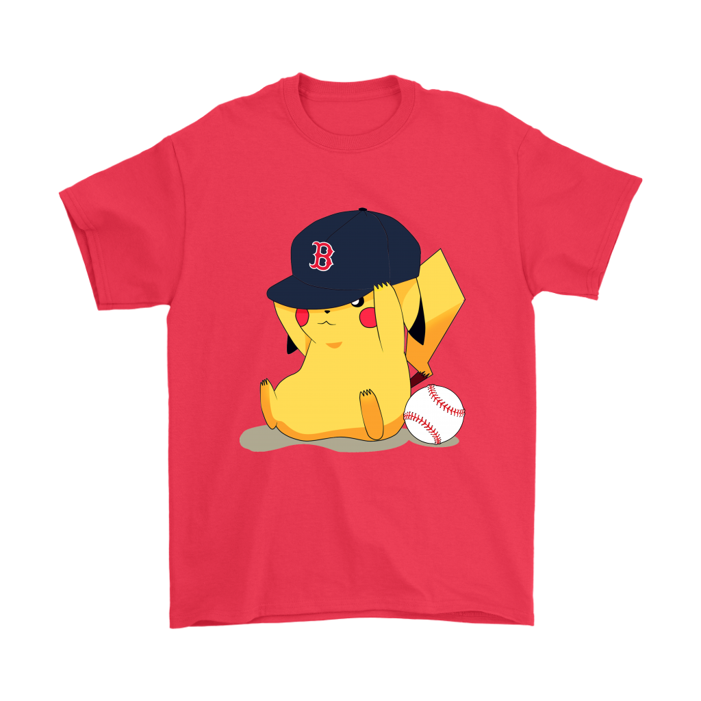 Cute Pikachu Boston Red Sox Baseball Sports Shirts – Alottee