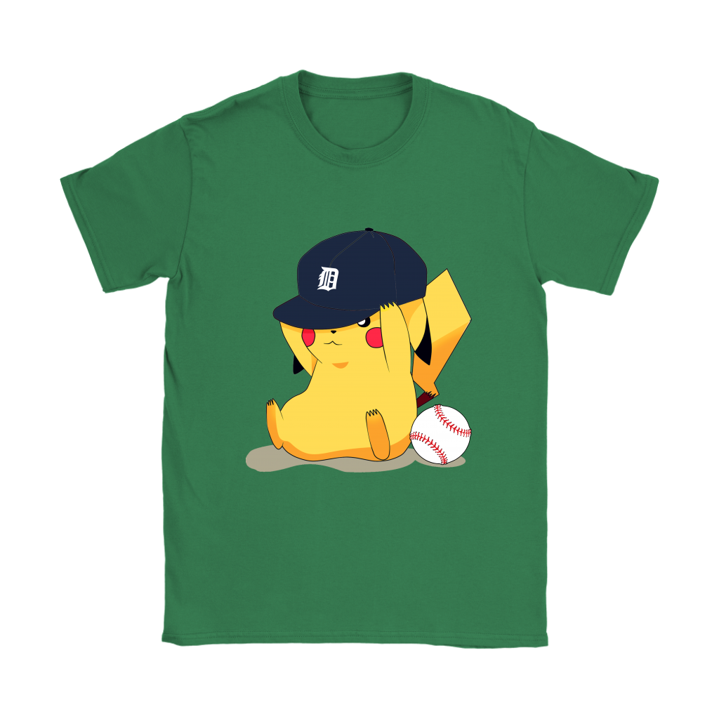 Cute Pikachu Detroit Tigers Baseball Sports Shirts Women – Alottee