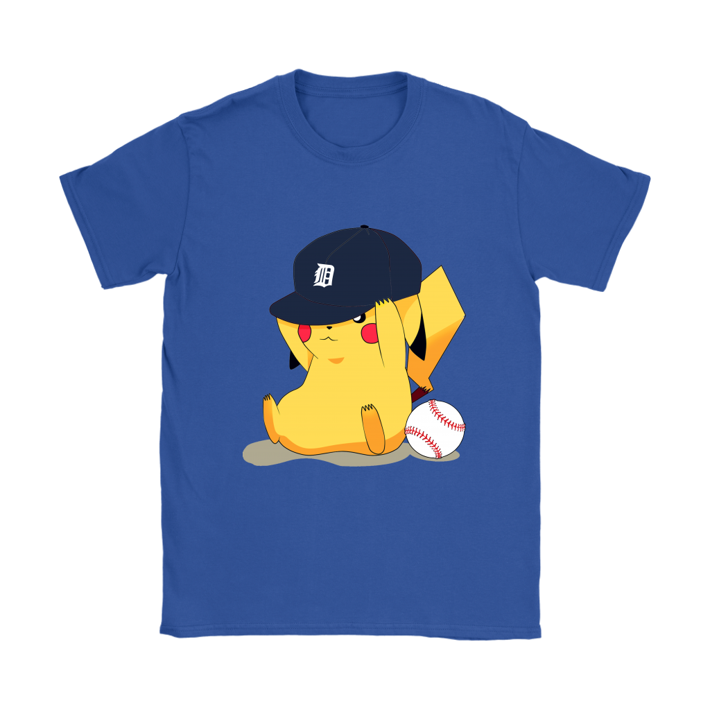 Cute Pikachu Detroit Tigers Baseball Sports Shirts Women – Alottee