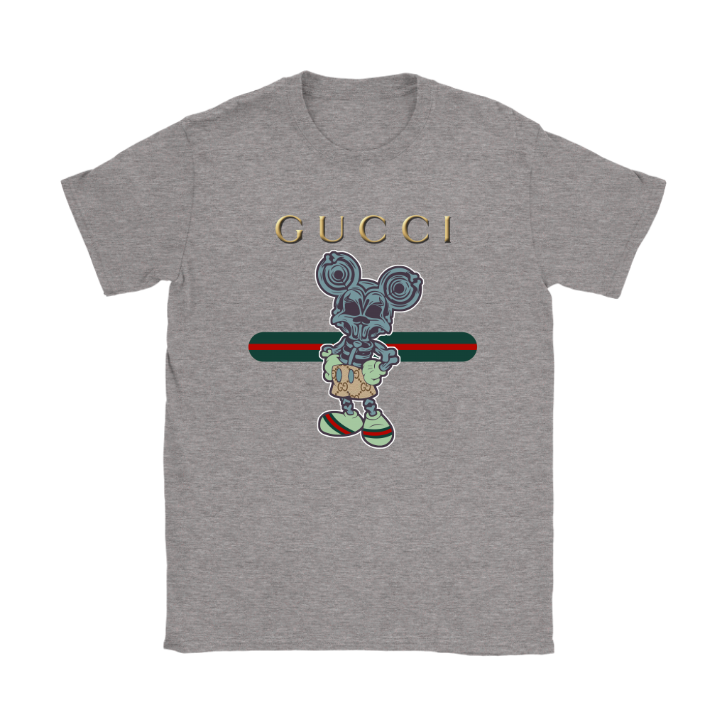 Gucci Skeleton Mickey Mouse Shirts Women Alottee - white gucci shirt roblox