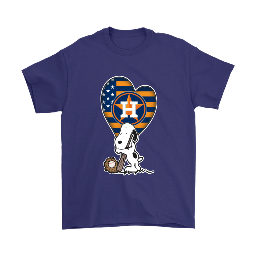 Snoopy Playing Baseball Houston Astros Shirt