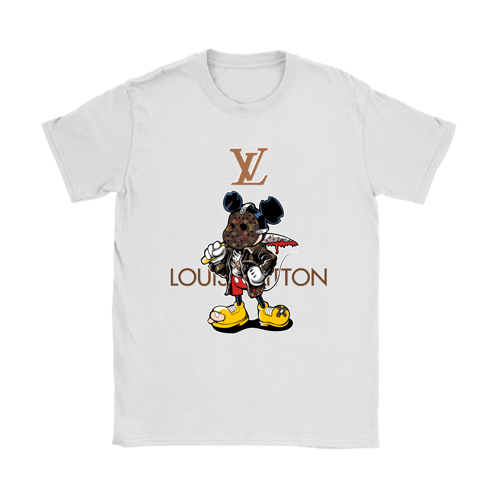 Louis Vuitton Stripe Mickey Women's T-Shirt - UnicornAZ - Fortnite