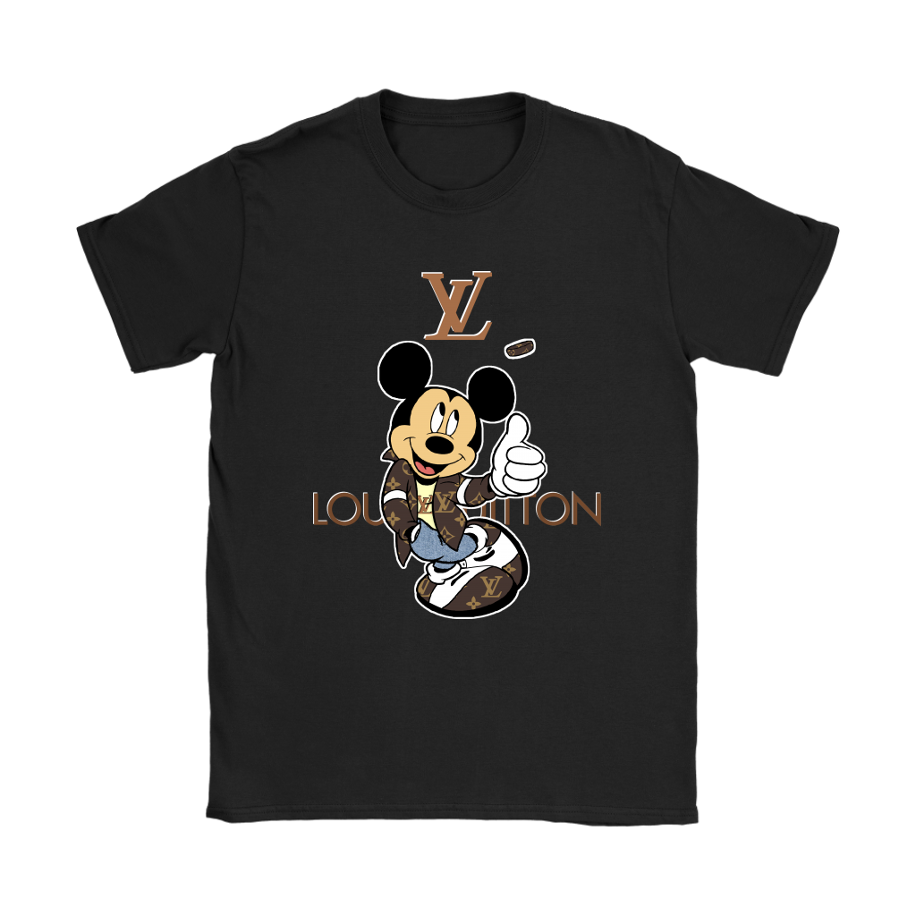 Louis Vuitton Mickey Mouse Monogram Mix Brown Shirt - Tagotee