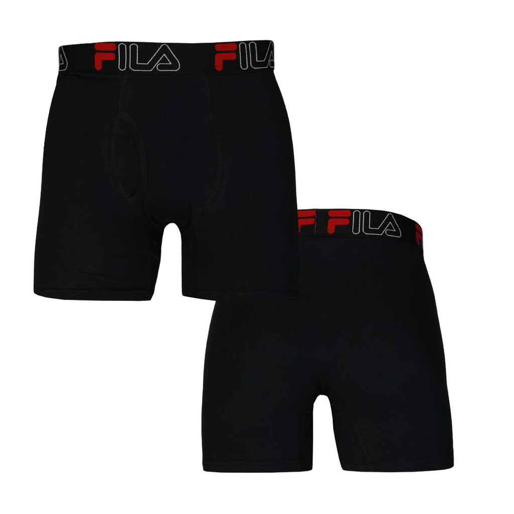 Fingerhut - Fila Men's 4-Pack Micro-Mesh No-Fly Boxer Briefs