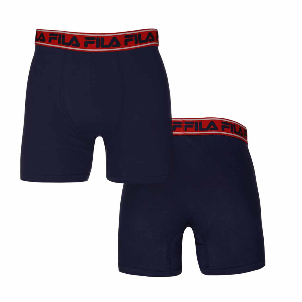 Fila Men's 3 No Fly Boxer Brief with Built in Pouch Support (3