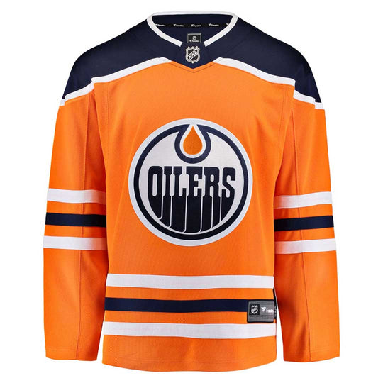Fanatics Branded Men's Fanatics Branded Navy/Orange Edmonton Oilers  Breakaway - Lace-Up Full-Zip Hoodie