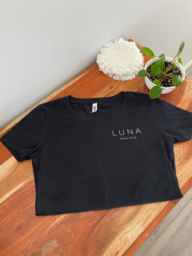 Luna Women s Fitted Black T Shirt