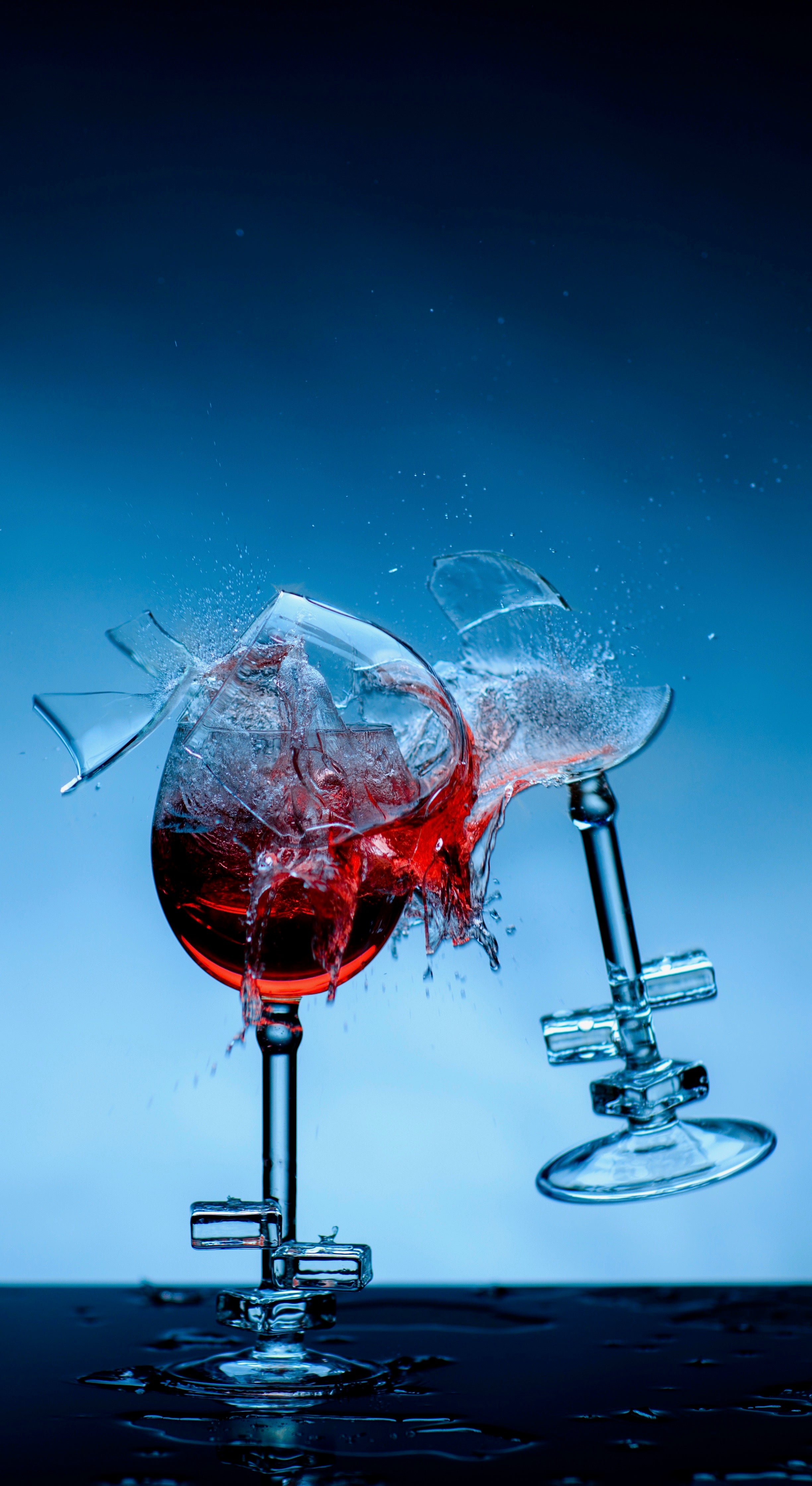 wine glass splash