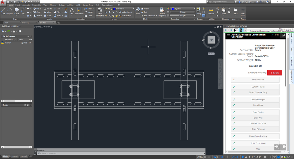 autodesk autocad certification exam