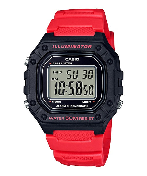 Relógio CASIO illuminator masculino preto W-219H-8BVDF - aconfianca