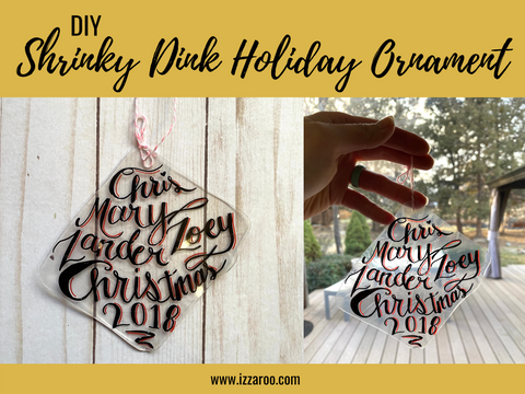 DIY Shrinky Dink Holiday Christmas Ornaments