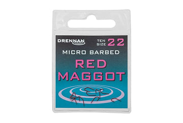 Drennan Red Maggot Micro Barbed Hooks To Nylon – Willy Worms