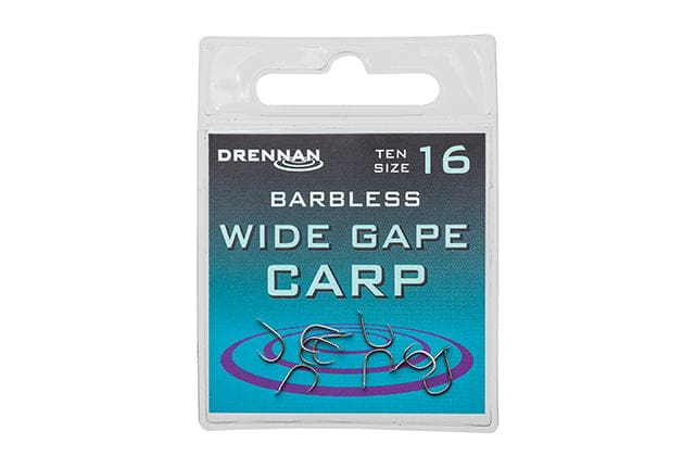 Drennan Wide Gape Carp Barbless Hooks To Nylon – Willy Worms