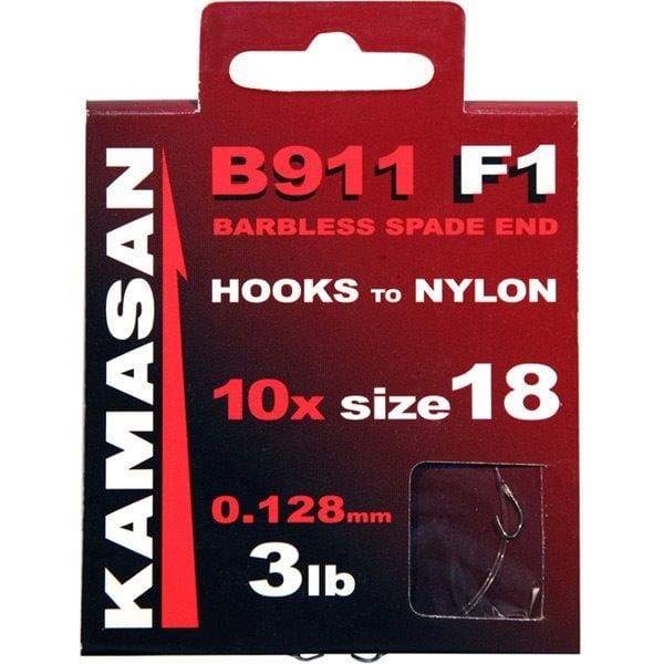 Kamasan B911 F1 Barbless Spade End End Hooks – Willy Worms