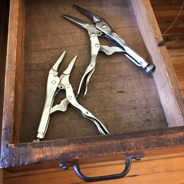 Vice grips in a drawer