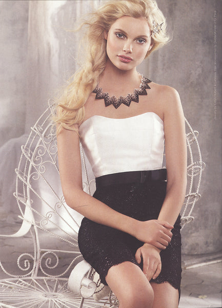 Moonstone, topaz and spinel necklace in the Knot magazine