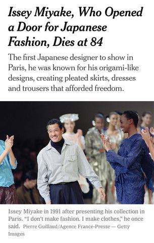 Issey Miyake, Who Opened a Door for Japanese Fashion, Dies at 84