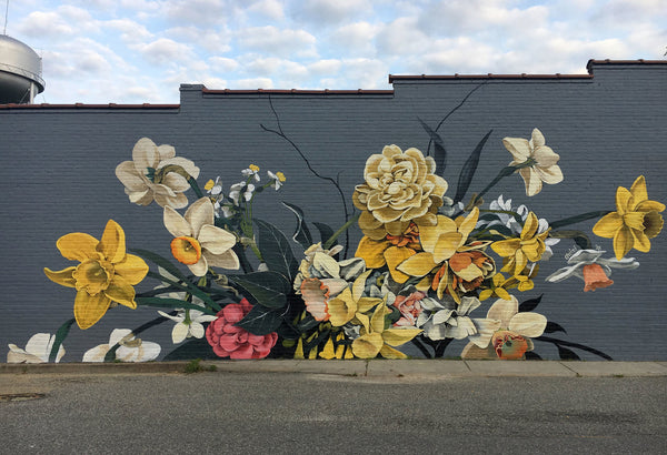 Floral mural painting