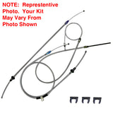 Emergency Parking Brake Cable Master Kit, Stainless, 3-Piece Set w/Clips, 1968-70 AMC AMX