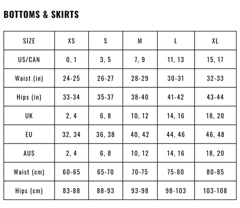 Size Guide – LadyTee Collection