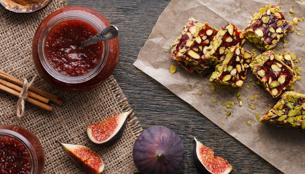 fig jam with vegan turkish delight