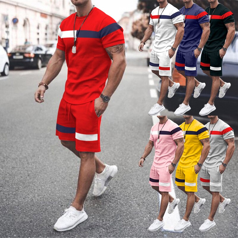 2023 New men's Summer 2-Piece Short set