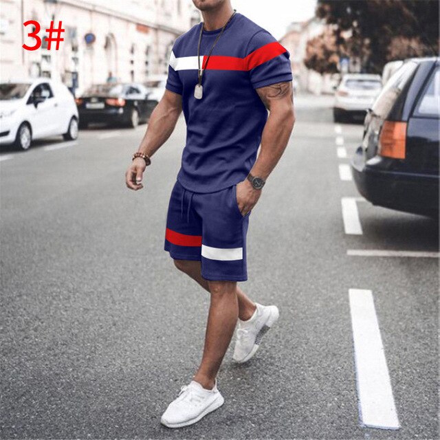 2023 New men's Summer 2-Piece Short set