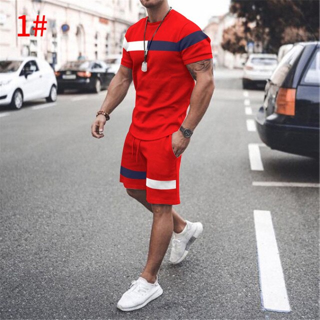 2023 New men's Summer 2-Piece Short set