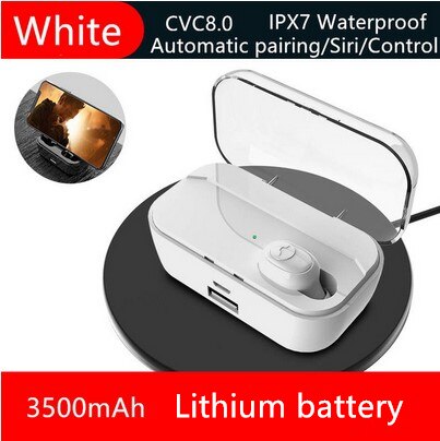 Waterproof 3500mAh Mini wireless Bluetooth 5.0 Sport MIC Earbuds For Iphone Samsung Xiaomi Huawei 7 8 6 X XR