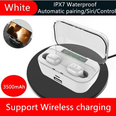 Waterproof 3500mAh Mini wireless Bluetooth 5.0 Sport MIC Earbuds For Iphone Samsung Xiaomi Huawei 7 8 6 X XR