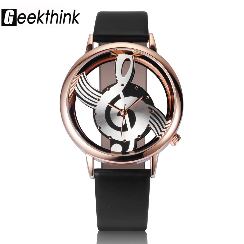 Unique Woman Quartz Analog Musical Note wristwatch