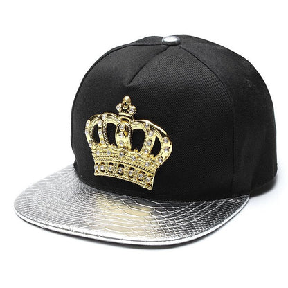 Mens Womens Snapback Hat KING Crown emblem