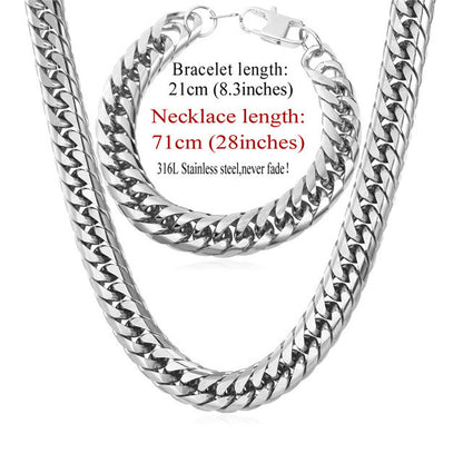 Stainless Steel Necklaces And Bracelets Set