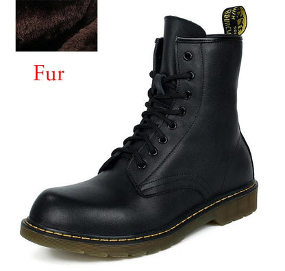 Men's Gothic Low Heel Lace Up Motorcycle boots