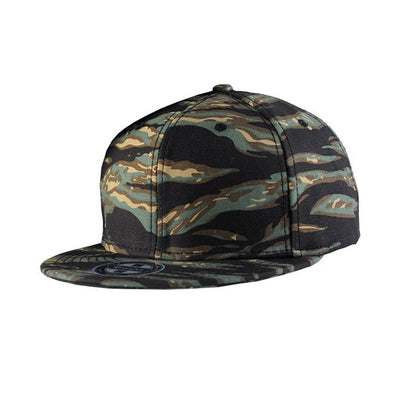 Camouflage flat brim snap back caps