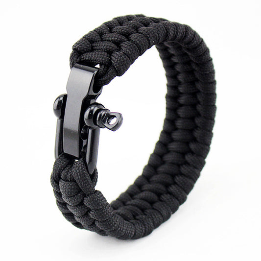 Paracord Survival Bracelet with Adjustable D Shackle