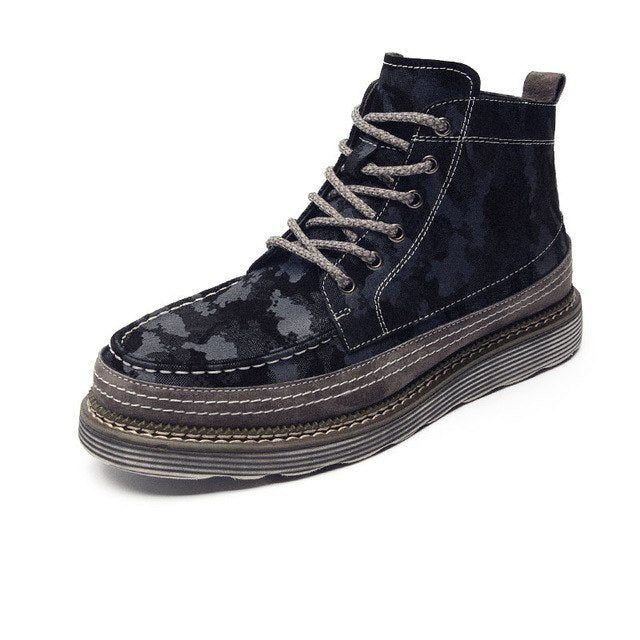 Combat Durable Flat High Sole Boots