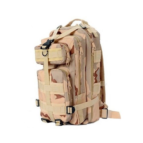 Solid Nylon Unisex Outdoor  Military 3P Tactical Backpack