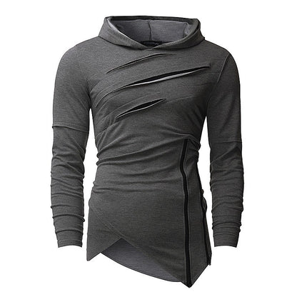 Men's Irregular Hem Pullover Hoodie