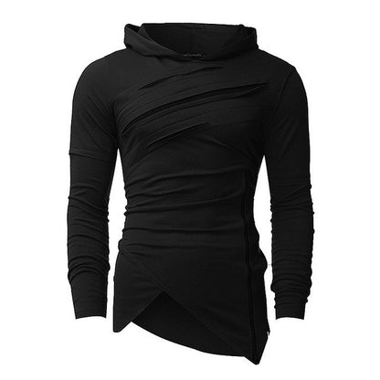 Men's Irregular Hem Pullover Hoodie